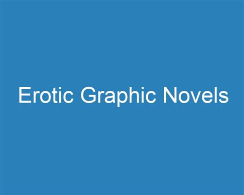 best erotic graphic novels